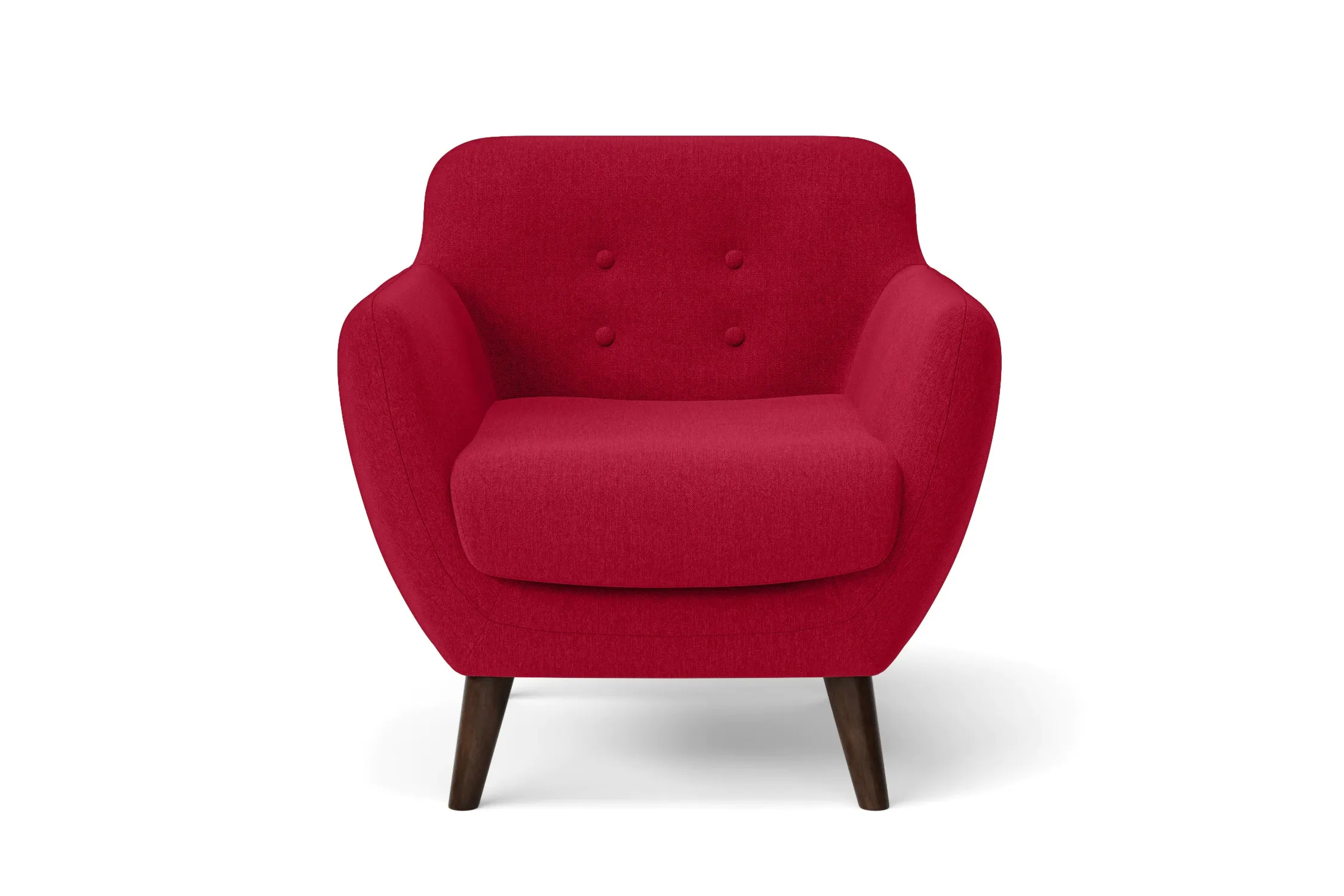 Terni Armchair Red Linen Fabric