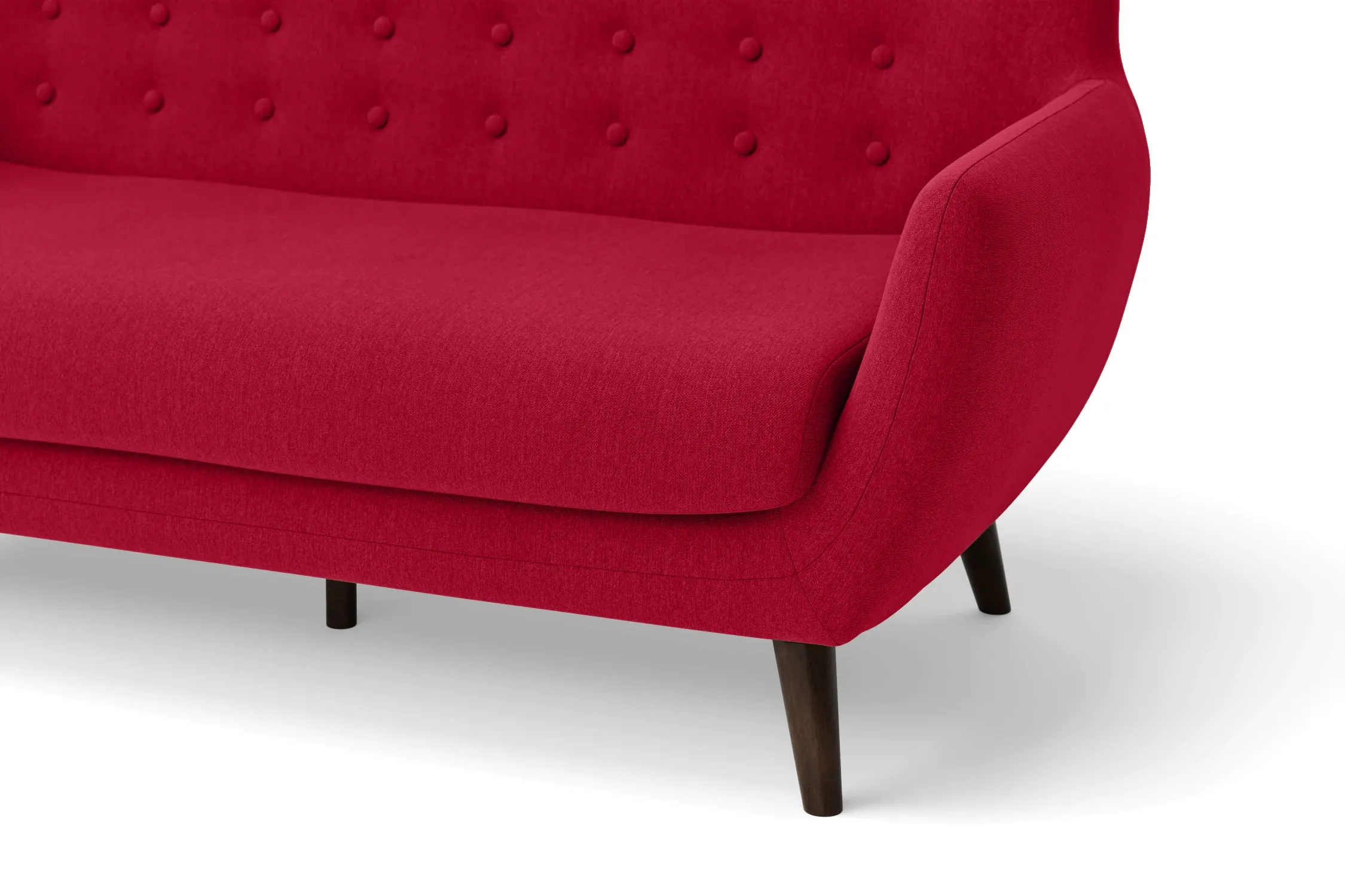 Terni Armchair Red Linen Fabric