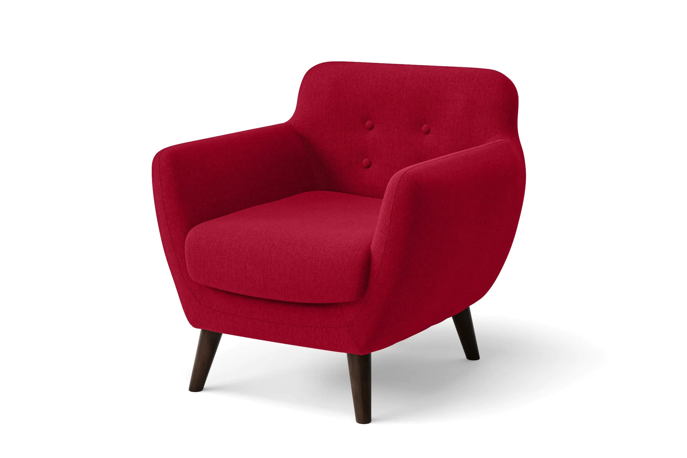 Terni Armchair Red Linen Fabric