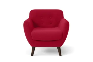 Terni Armchair Red Linen Fabric