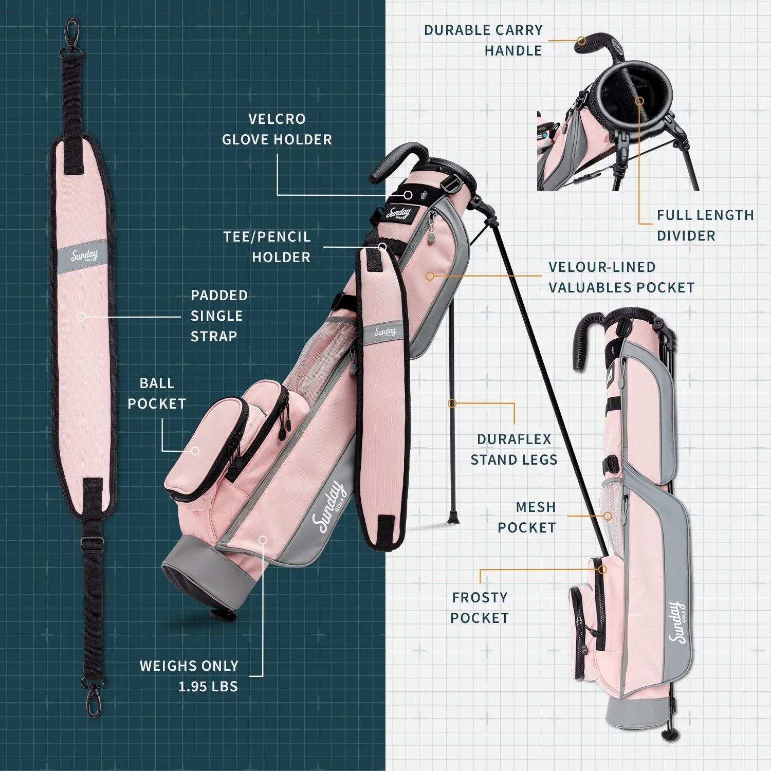 The Loma | Flamingo Par 3 Bag