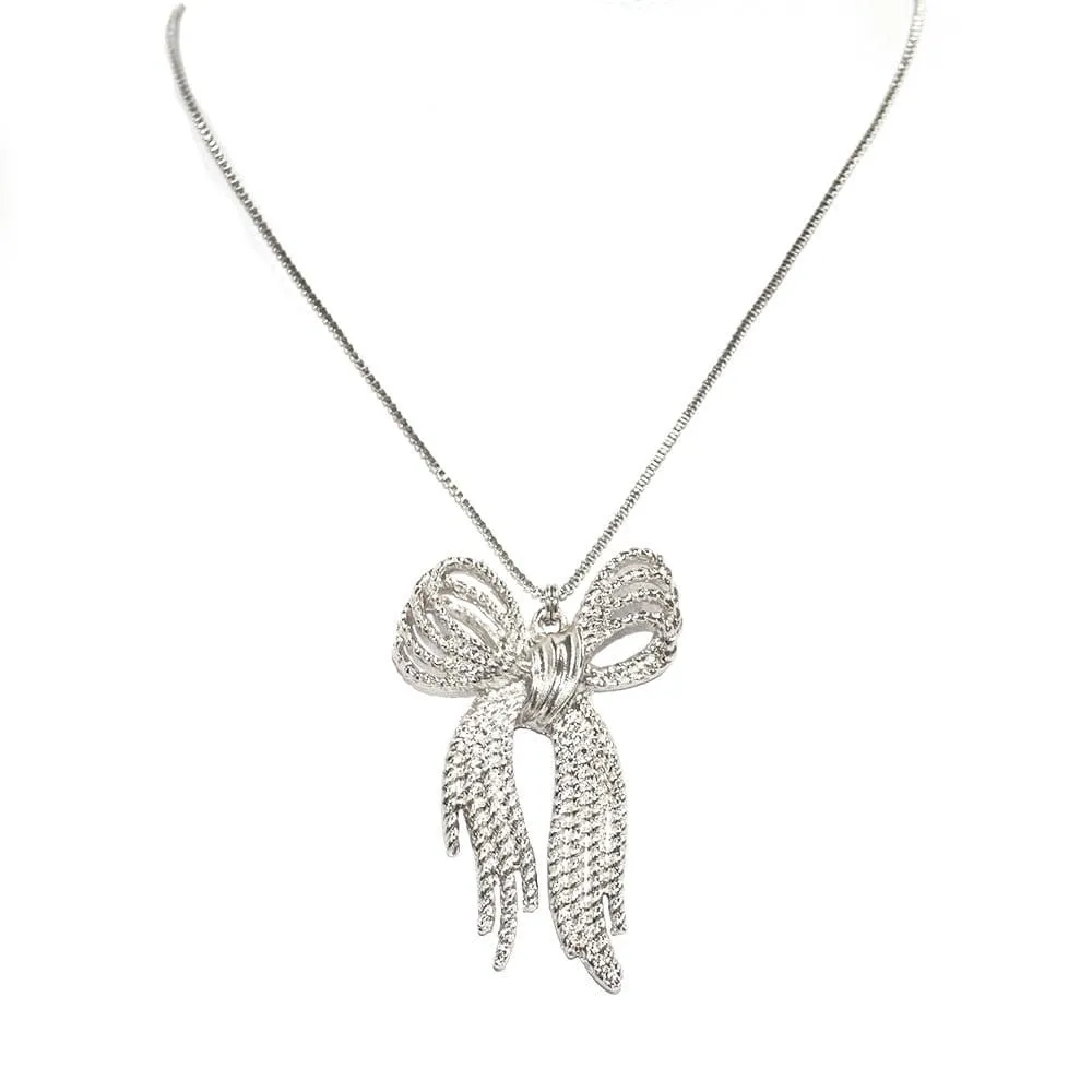 TN9236 Ornate Bow Necklace