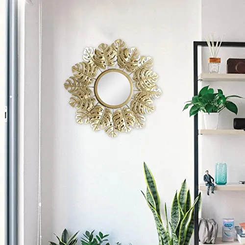TOG Modern Decorative Wall Mirrors Wall Art for Hallway Bedroom Decoration Monstera'|Home & Garden| Home Decor| Mirrors'