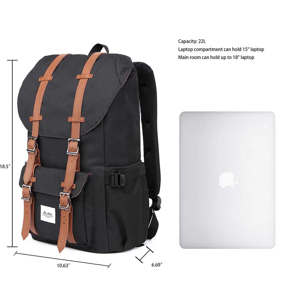 Travel Laptop Backpack, Outdoor Rucksack, School backpack Fits 15.6"