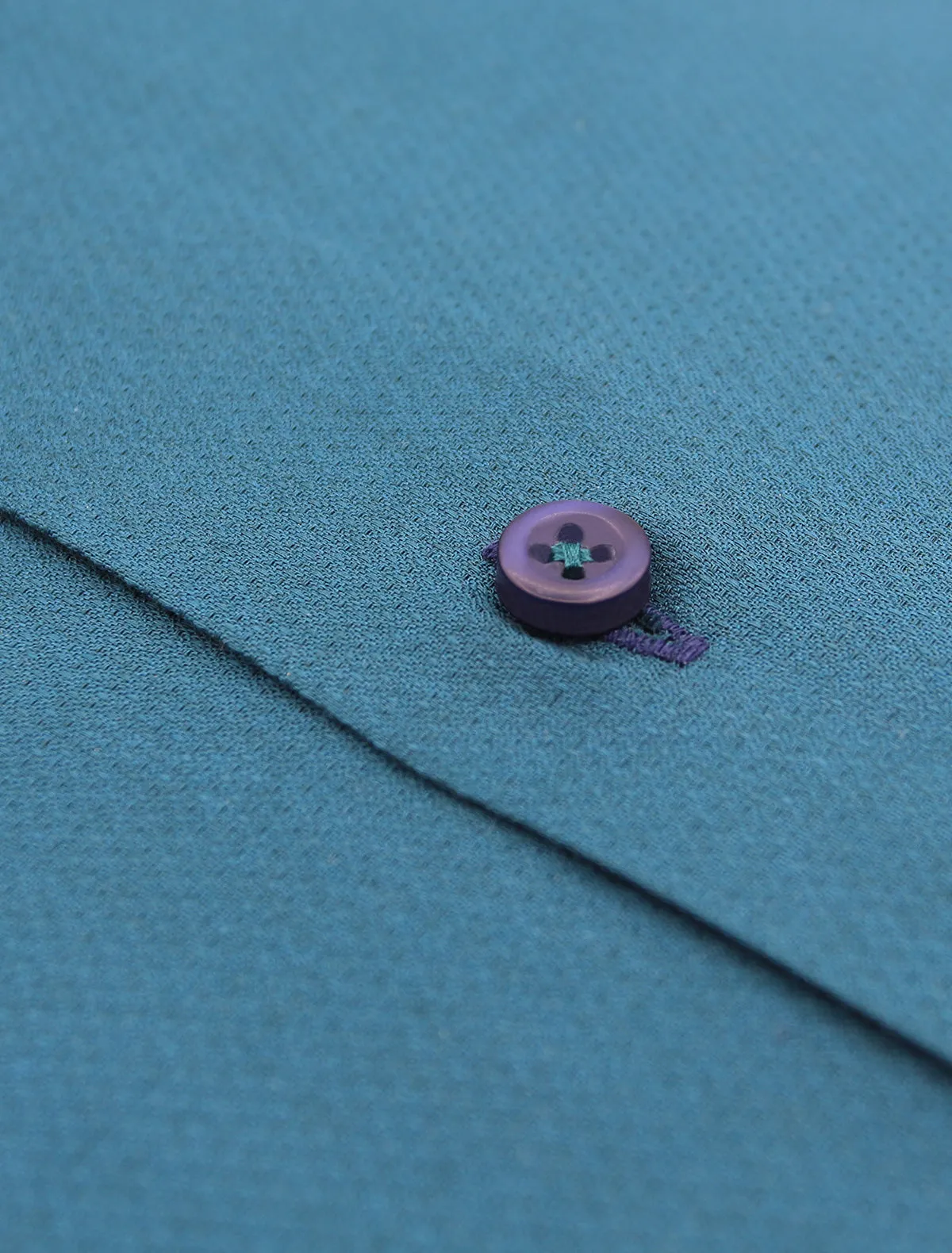 Turquoise Oxford Shirt with paisley details