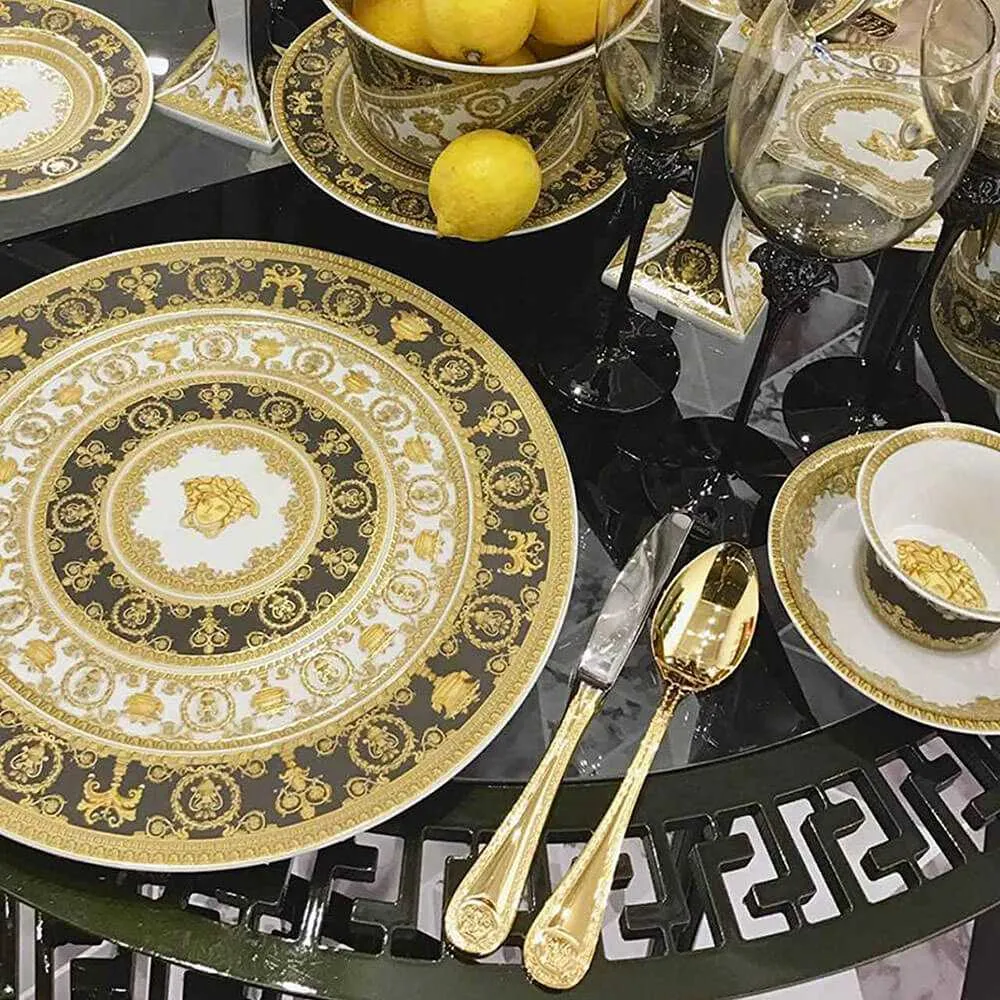 Versace meets Rosenthal I Love Baroque Oval platter 40.5x30 cm. black