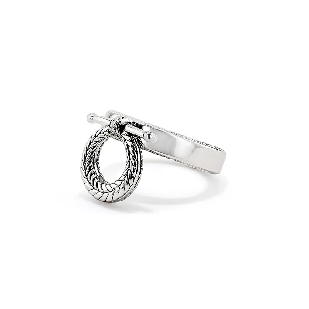 Vienna Bit Band Ring With Diamonds