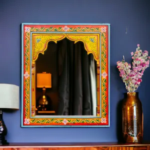 Vintage Charm: Handpainted Mirror (35x40cm)