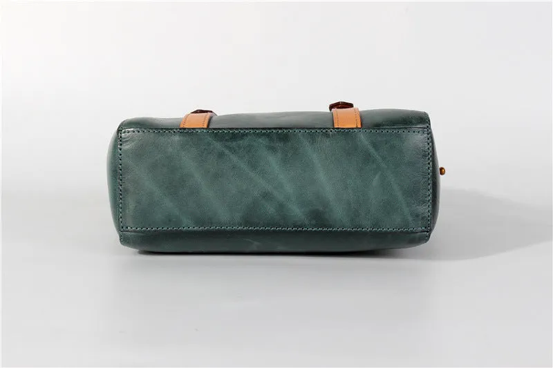 Vintage Womens Genuine Leather Crossbody Tote Handbags For Women