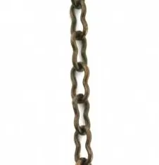 Vintaj- 4.1x7.2mm Flat Ornate open link, Chain - Natural Brass