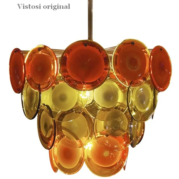 Vistosi-Style Disc Chandelier In Custom Colours And Sizes