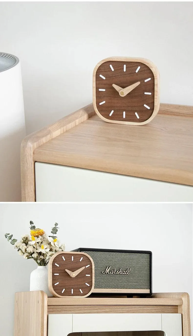 Walnut Wonder Desk Clock
