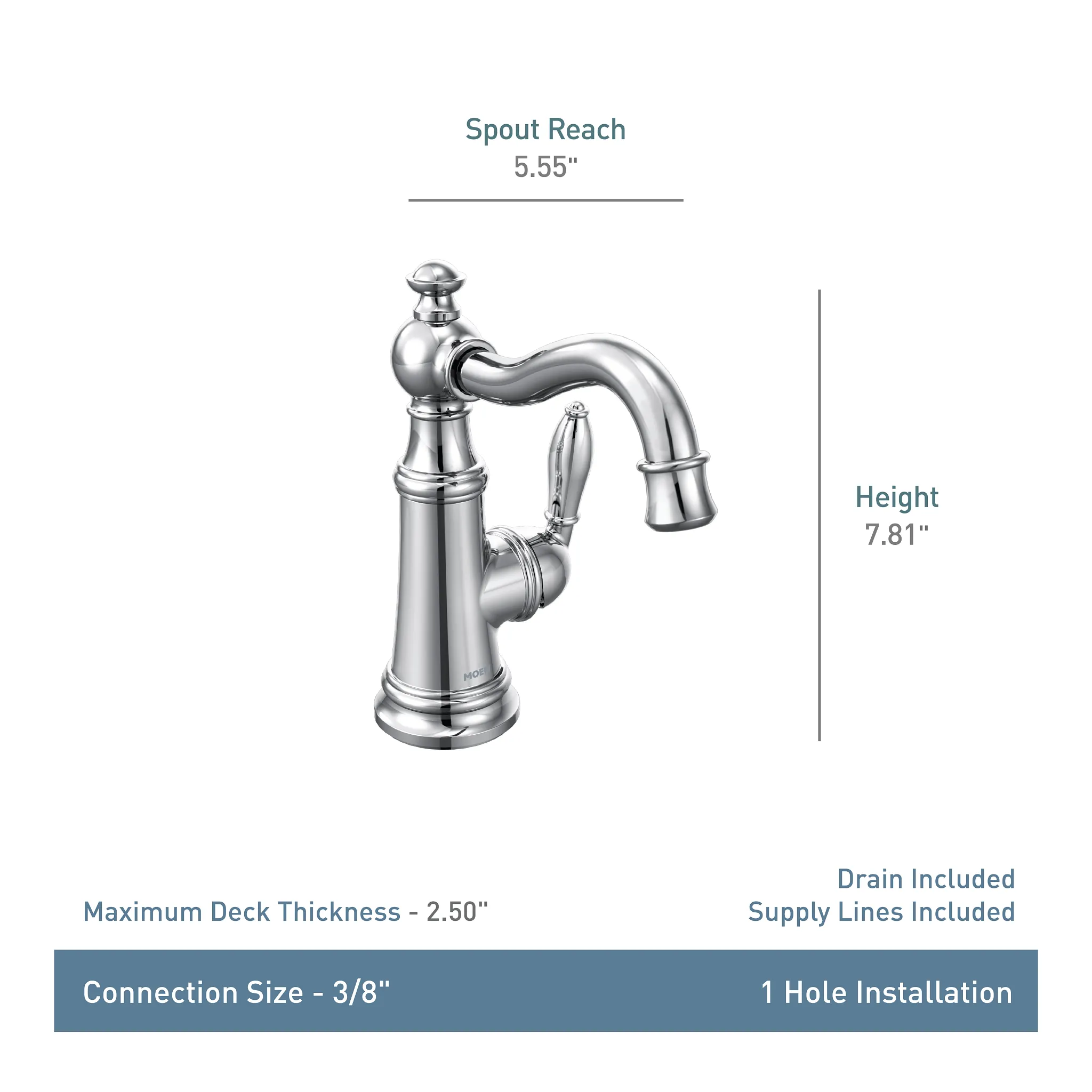 Weymouth One-Handle High Arc Bathroom Faucet