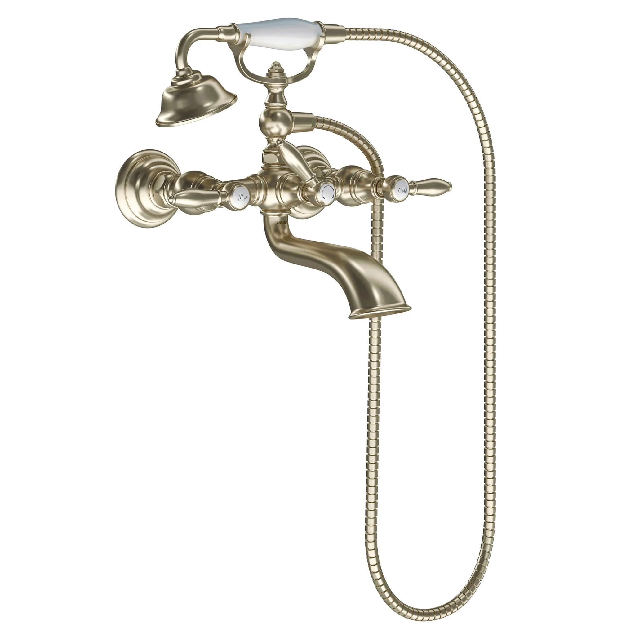 Weymouth Two-Handle Tub Filler including Handheld Shower