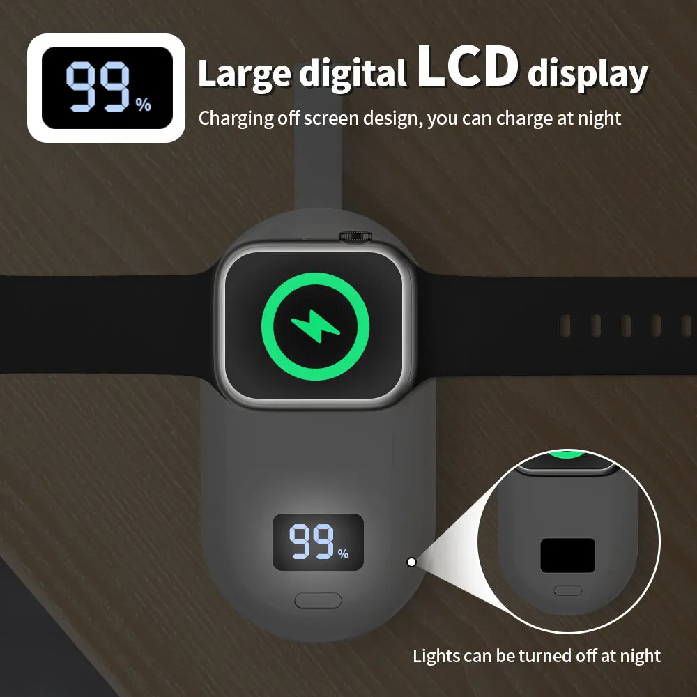 Wireless Charging Power Bank for Apple Watch with Magnetic Suction, Portable and Fast Charging