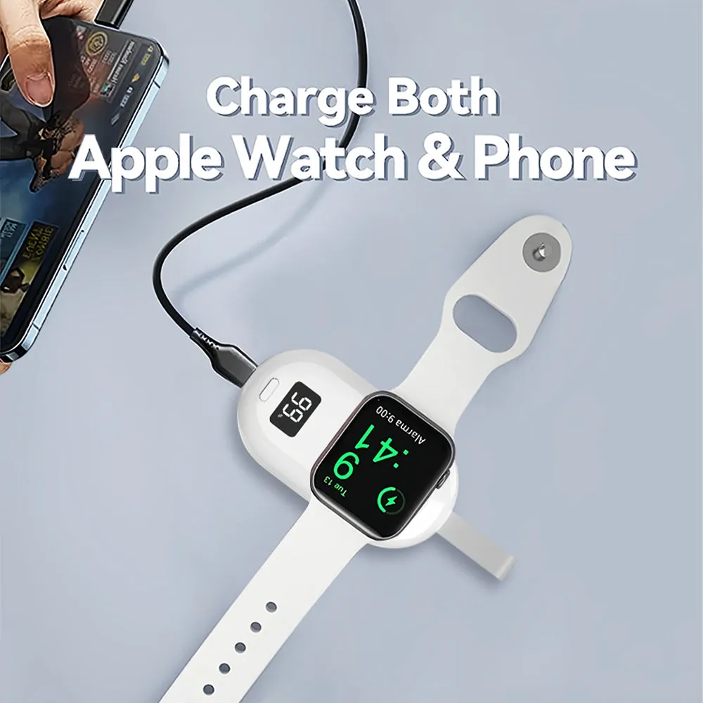 Wireless Charging Power Bank for Apple Watch with Magnetic Suction, Portable and Fast Charging