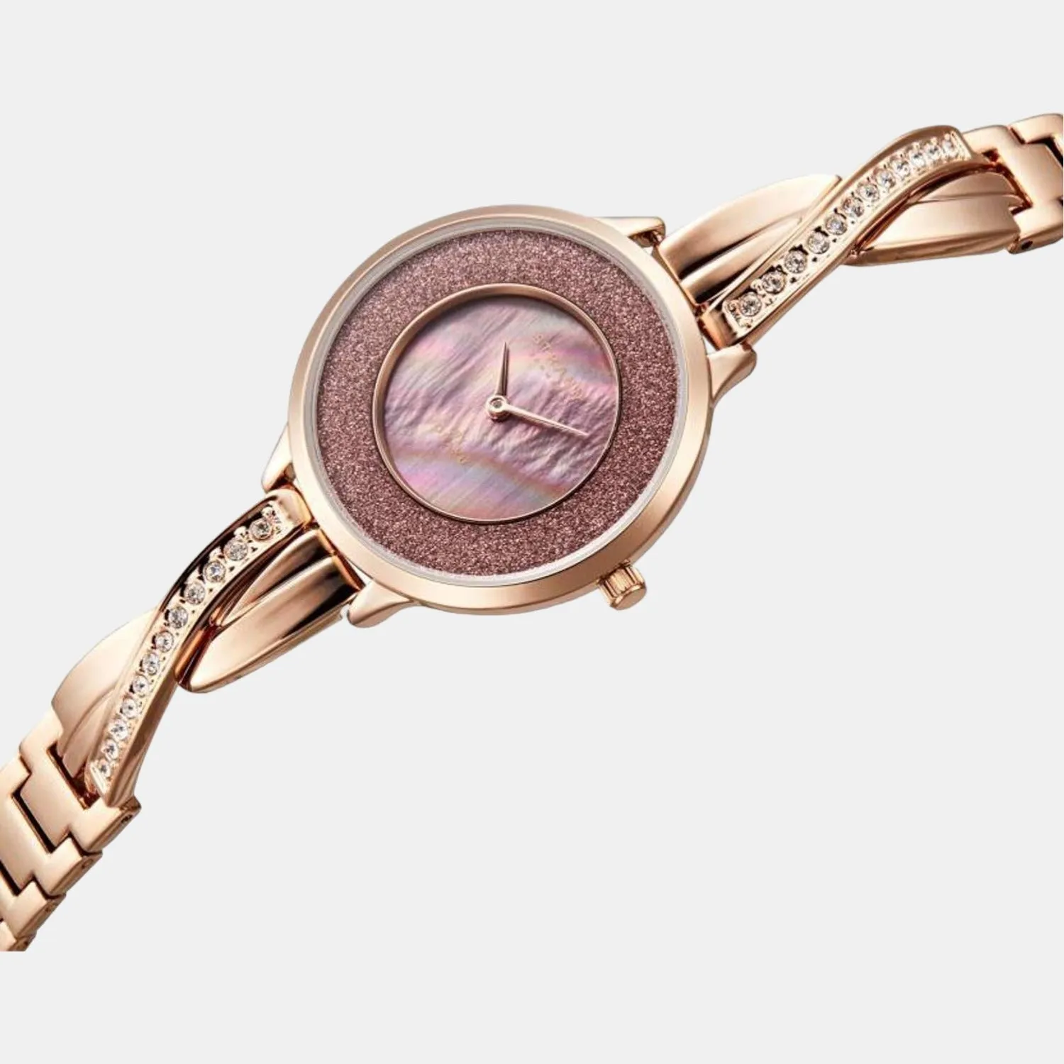 Women Rose Gold Analog Stainless Steel Watch S730LXXNSV