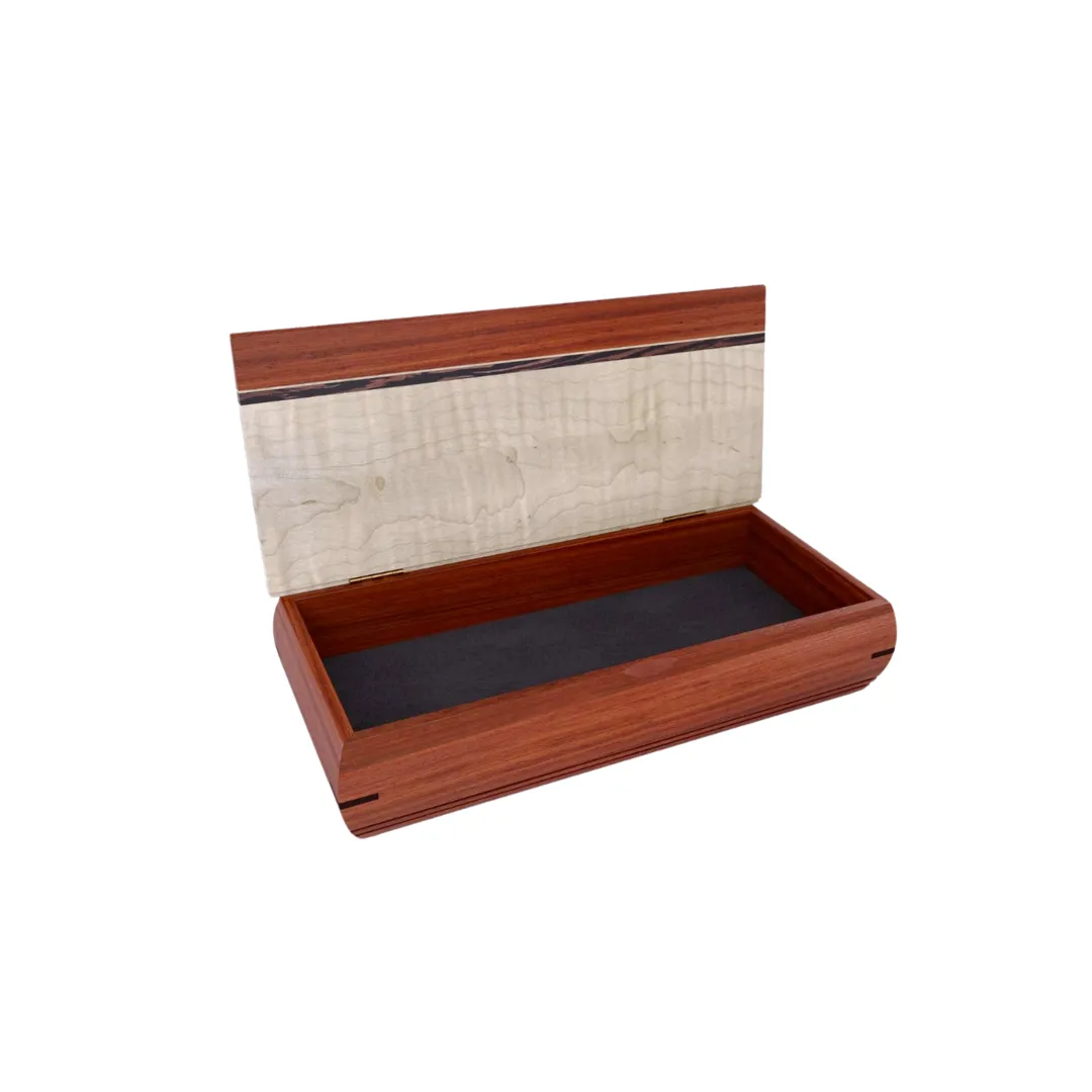 Wooden Cache Box in Bubinga, Maple   Wenge