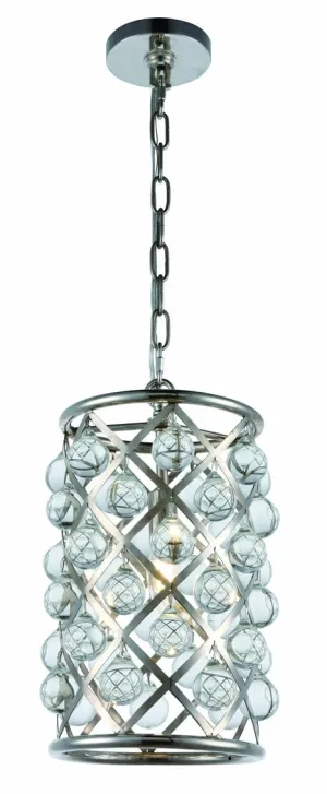 ZC121-1204D8PN/RC - Urban Classic: Madison 1 light Polished Nickel Pendant Clear Royal Cut Crystal
