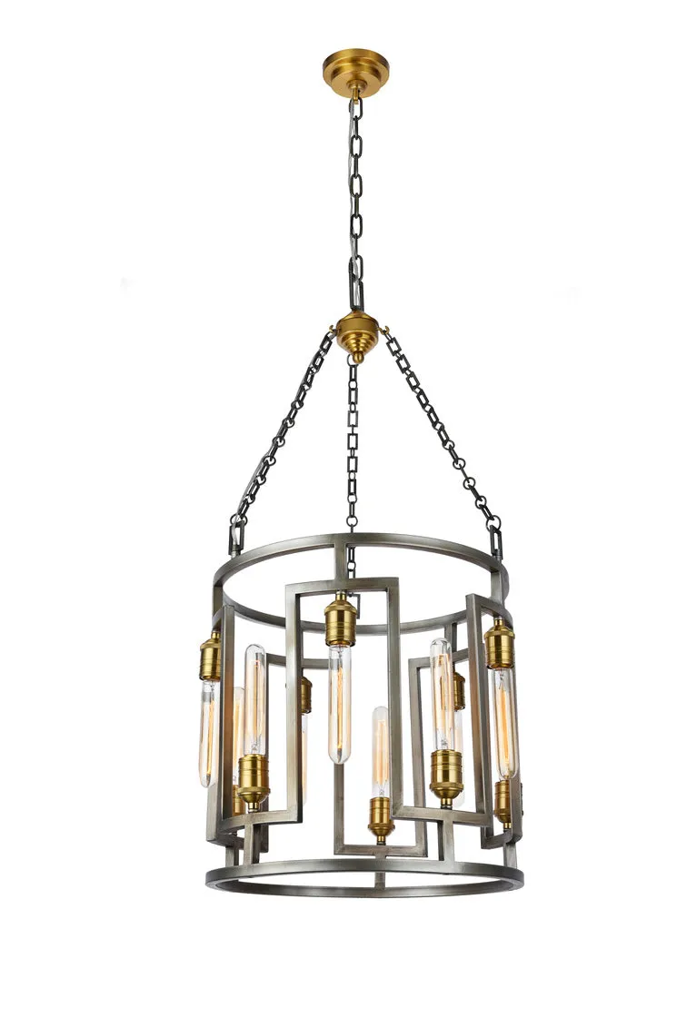 ZC121-1544D18VN - Urban Classic: Fontana 10 light in 
Vintage Nickel chandelier