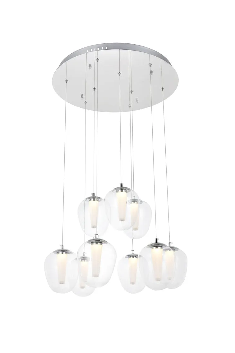ZC121-5106D9C - Regency Lighting: Ivy 9 light in Chrome Pendant