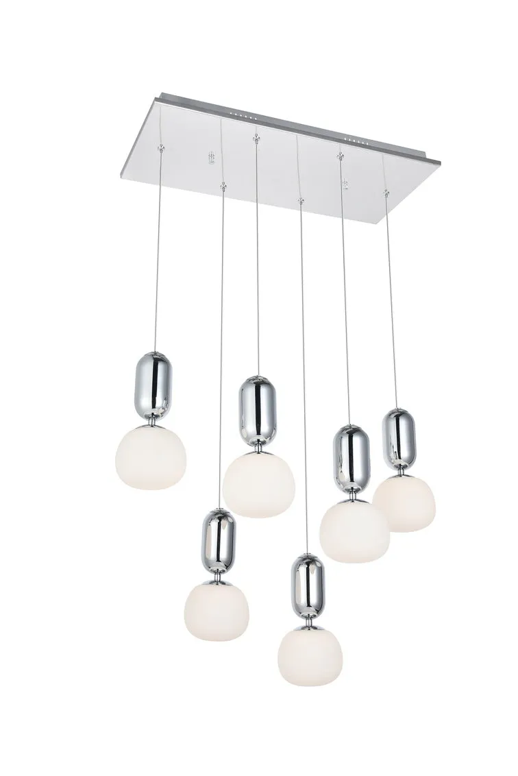 ZC121-5107D6C - Regency Lighting: Lea 6 light in Chrome Pendant