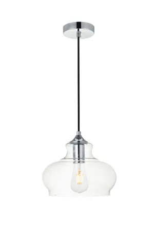 ZC121-LD2246C - Living District: Destry 1 Light Chrome Pendant With Clear Glass