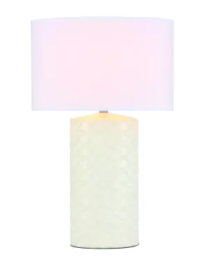 ZC121-TL3032WH - Regency Decor: Alois 1 light White Table Lamp