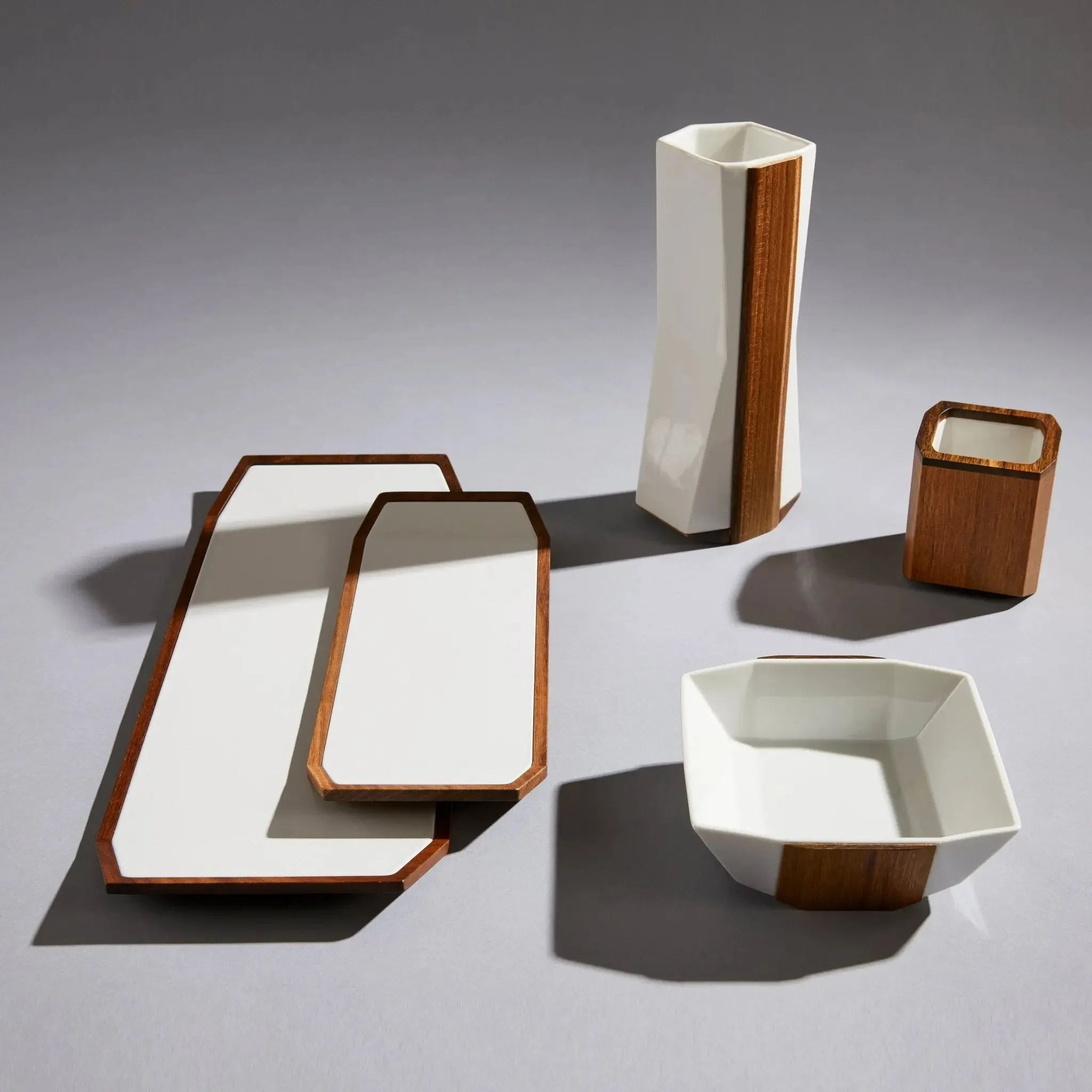 Zogan Bowl - Fusion of Porcelain and Walnut